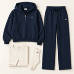 Half Zip Hooded Lounge Set